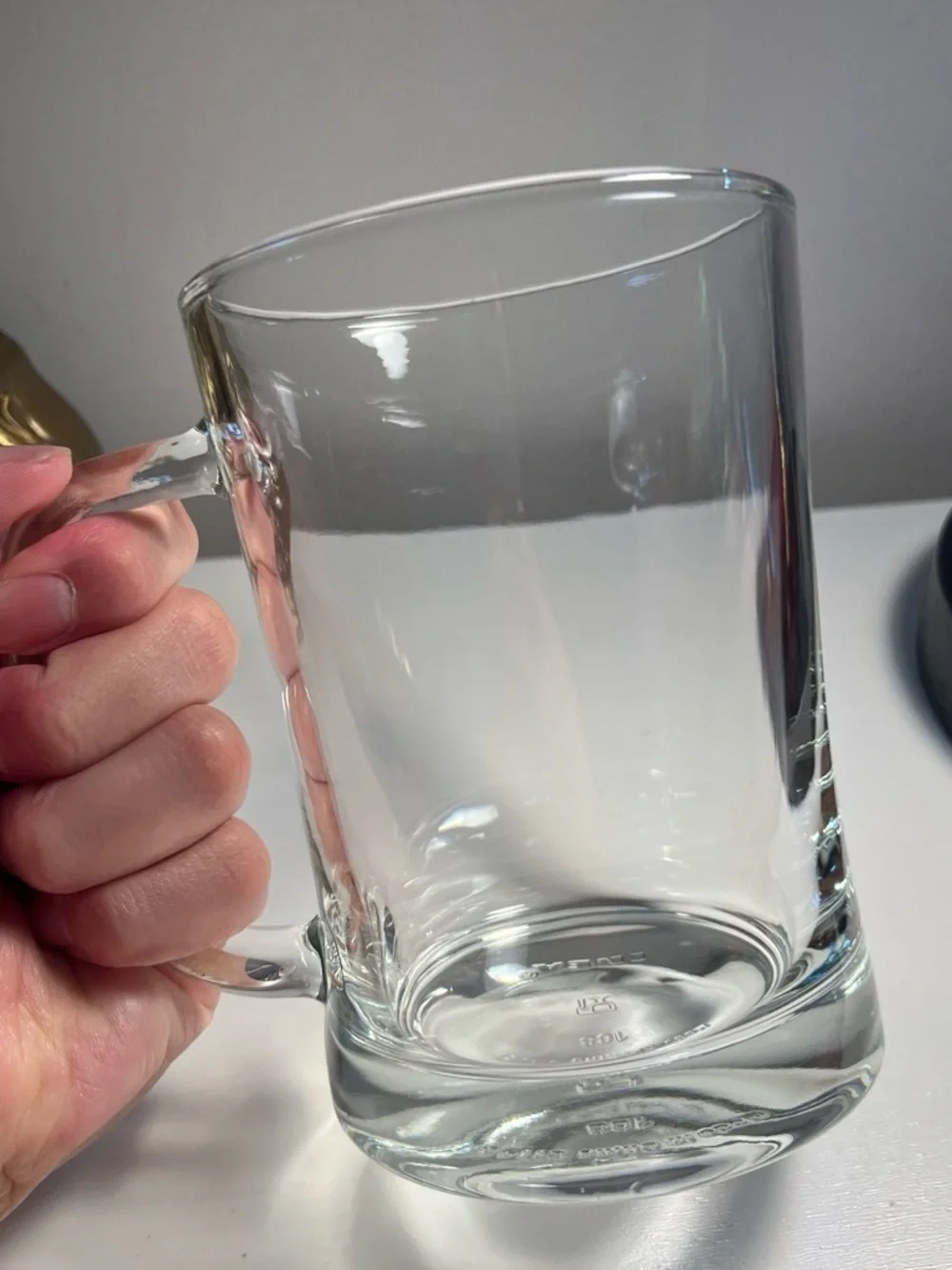 IKEA MJÖD Clear Glass Beer Mug Tankard | Heavy Duty 20 oz (60 cl) Stein